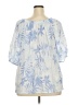 Como Blu Blue Short Sleeve Blouse Size 3X - photo 2