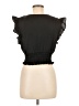 Open Edit 100% Elastic Black Short Sleeve Top Size M - photo 1