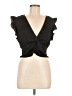 Open Edit 100% Elastic Black Short Sleeve Top Size M - photo 2