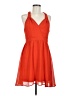 Ara Solid Orange Cocktail Dress Size M - photo 1