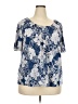 SJS Blue Short Sleeve Blouse Size 2X - photo 1