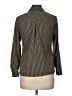 NY Collection Stripes Brown Long Sleeve Blouse Size M (petite) - photo 2