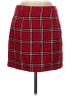 Anna Cai 100% Polyester Plaid Red Casual Skirt Size M - photo 2