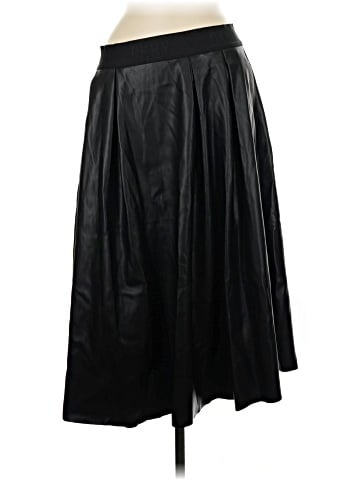 DKNY Faux Leather Skirt (view 1)