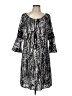 Ariat 100% Polyester Animal Print Black Casual Dress Size L - photo 1
