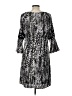 Ariat 100% Polyester Animal Print Black Casual Dress Size L - photo 2