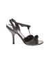 Assorted Brands 100% Leather Metallic Gray Silver Sandals Size 7 - photo 1