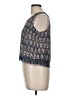 Lush 100% Polyester Blue Sleeveless Blouse Size M - photo 5