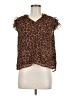 Old Navy 100% Polyester Animal Print Brown Sleeveless Blouse Size M - photo 1