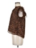 Old Navy 100% Polyester Animal Print Brown Sleeveless Blouse Size M - photo 5