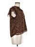 Old Navy 100% Polyester Animal Print Brown Sleeveless Blouse Size M - photo 4