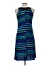 Ellen Parker Stripes Blue Casual Dress Size M - photo 2