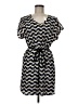 Buttons 100% Polyester Chevron-herringbone Gray Casual Dress Size M - photo 1