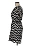 Buttons 100% Polyester Chevron-herringbone Gray Casual Dress Size M - photo 5