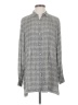 J.Jill 100% Rayon Houndstooth Gray Long Sleeve Button-Down Shirt Size XS - photo 1