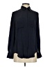 J.Crew Black Long Sleeve Silk Top Size 0 - photo 1