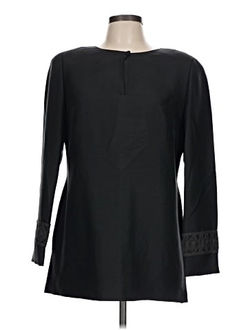 Shomi Long Sleeve Silk Top (view 1)