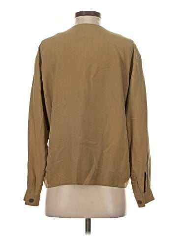 Anne Klein II Long Sleeve Silk Top (view 2)
