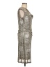 Scarlett Metallic Silver Cocktail Dress Size 12 - photo 4