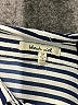 Bleuh Ciel 100% Polyester Stripes Black Long Sleeve Blouse Size M - photo 7