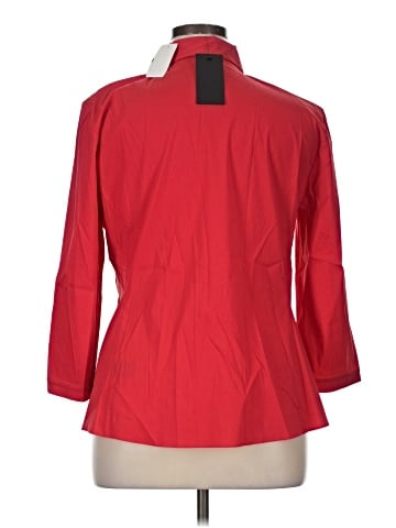 Lafayette 148 New York 3/4 Sleeve Button-Down Shirt (view 2)