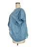 Shein Curve 100% Polyester Blue Short Sleeve Blouse Size 4X - photo 5