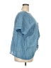 Shein Curve 100% Polyester Blue Short Sleeve Blouse Size 4X - photo 4