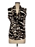 Calvin Klein Animal Print Black Sleeveless Blouse Size M - photo 1