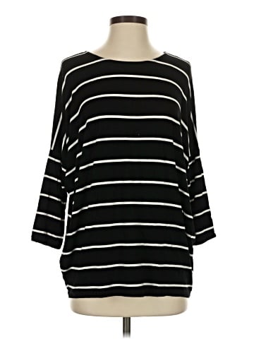 Zara W&B Collection 3/4 Sleeve T-Shirt (view 1)