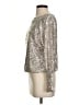 Trina Turk Metallic Silver Long Sleeve Blouse Size XS - photo 5