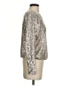 Trina Turk Metallic Silver Long Sleeve Blouse Size XS - photo 4