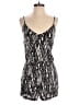 Aqua 100% Rayon Graphic Black Romper Size XS - photo 1