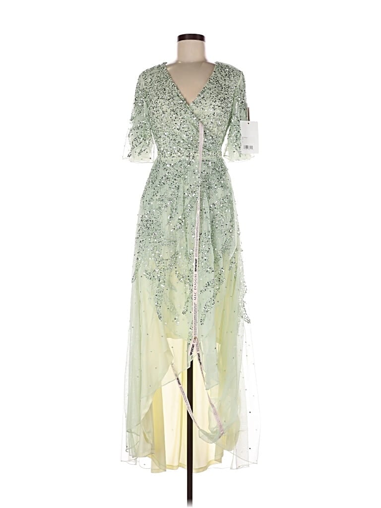 Pre-owned Mac Duggal Cocktail Dress In Green