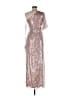 Mac Duggal 100% Polyester Silver Ivory Cocktail Dress Size 4 - photo 2