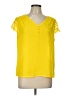 Shein Yellow Short Sleeve Blouse Size L - photo 1