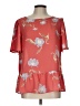 Apt. 9 100% Polyester Red Short Sleeve Blouse Size L - photo 1