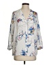 Gibson Latimer 100% Polyester Print Ivory 3/4 Sleeve Blouse Size S - photo 1
