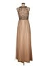 BHLDN 100% Polyester Tan Cocktail Dress Size 6 - photo 2