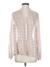 Ted Baker London 100% Polyester Polka Dots Ivory Long Sleeve Blouse Size 4 (1) - photo 1