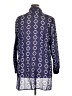 Samuel Dong 100% Cotton Blue Long Sleeve Blouse Size XL - photo 2