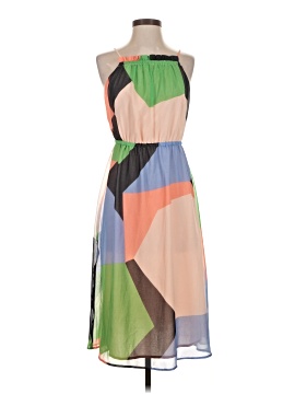 knee length dresses for ladies Rosa Halter Linen Midi Dress-Navy