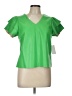 Dolce Cabo Green Short Sleeve Blouse Size L - photo 1