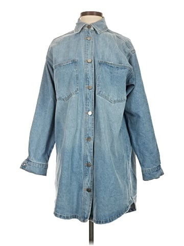 Scoop Long Sleeve Button-Down Shirt (view 1)