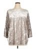 I.N. Studio 100% Polyester Silver Poncho Size 1X - photo 1