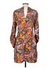 Code x Mode 100% Polyester Paisley Orange Casual Dress Size S - photo 2