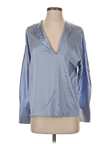 Vince. Long Sleeve Silk Top (view 1)