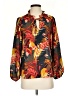 Sunny Leigh 100% Polyester Tropical Orange 3/4 Sleeve Blouse Size S - photo 1