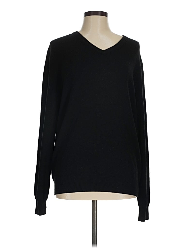 Pre-owned Jcrew Cashmere Pullover Sweater In Black