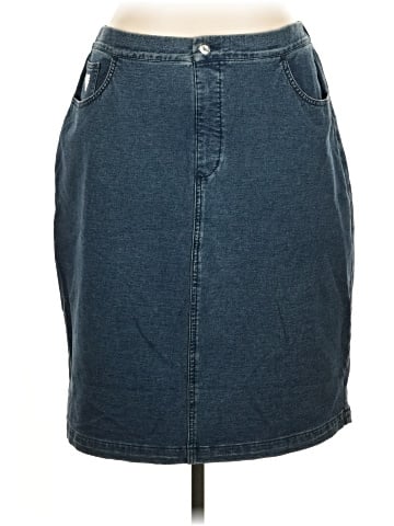 Quacker Factory Denim Skirt (view 1)