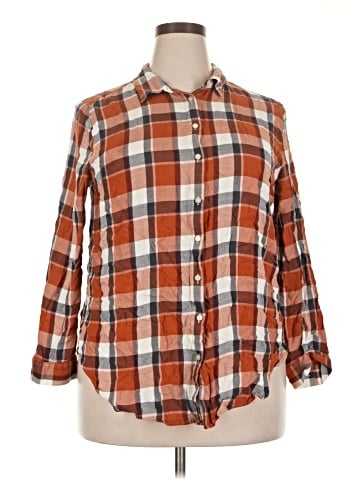 Ann Taylor LOFT Outlet 3/4 Sleeve Button-Down Shirt (view 1)